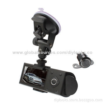 QH001 Copper, 2.7-inch High Resolution LTPS LCD Screen Dual Camera 720P Vehicle DVR
